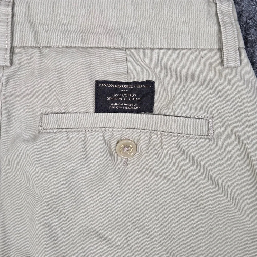 Banana Republic Gavin Chinos Mens 29x32 Khaki Tan‎ Straight Leg Cotton Pants